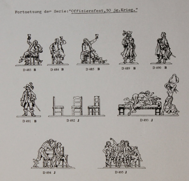 Fest der Offiziere auf einem Schloß im 30jährigen Krieg - komplette Serie -